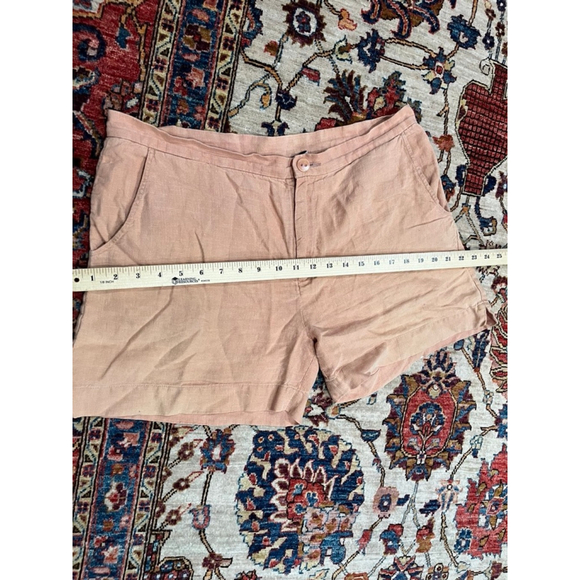 Rachel Comey Linen Shorts Women’s Size 8 Peach Blush Clay Made in USA - Picture 2 of 11